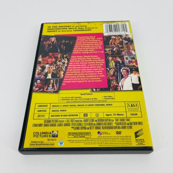 Can't Hardly Wait Movie DVD - Good Used Condition - Picture 7 of 13